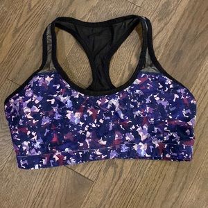 Fabletics purple camo sports bra